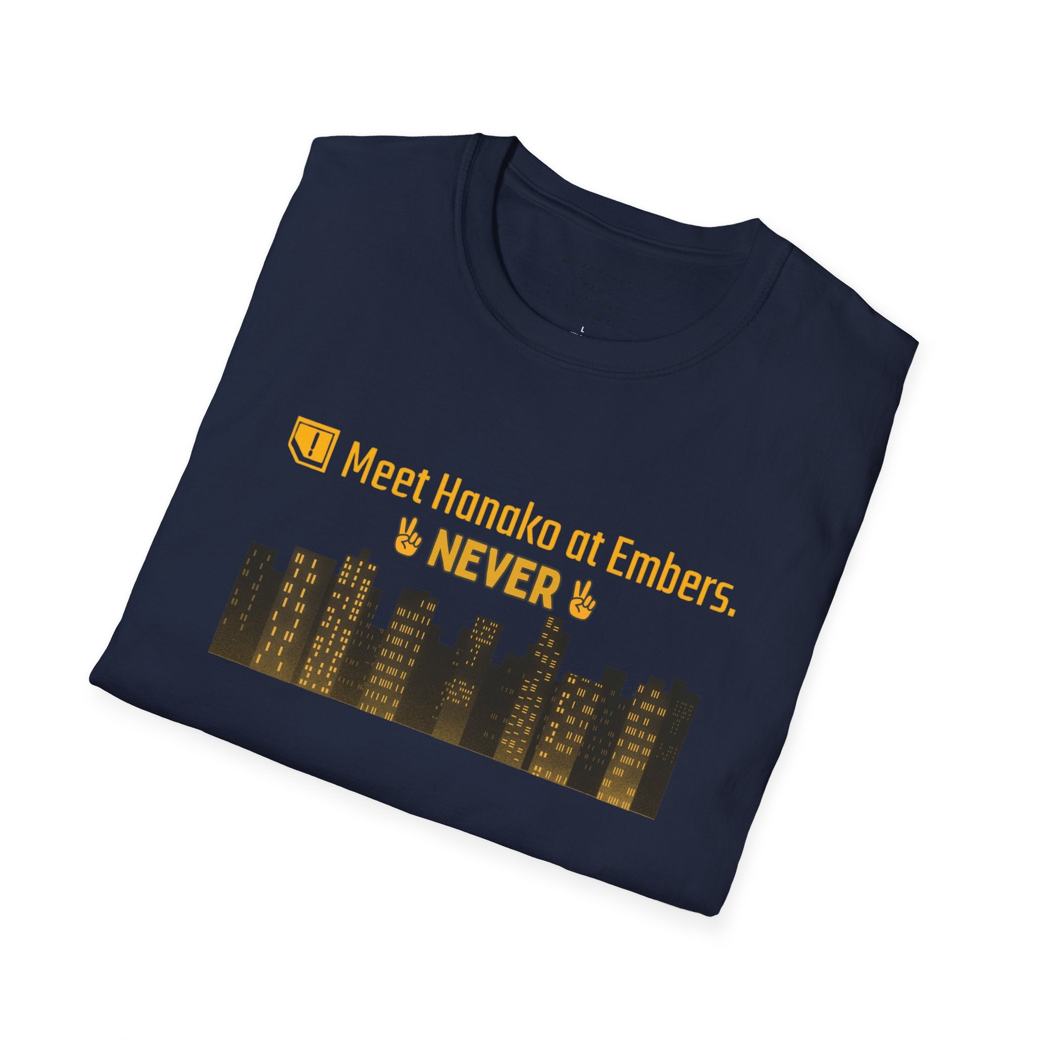 Meet Hanako at Embers Never T-Shirt | CyberpunkHQ Gear