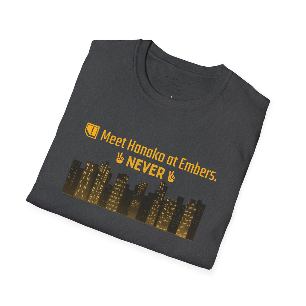 Meet Hanako at Embers Never T-Shirt | CyberpunkHQ Gear