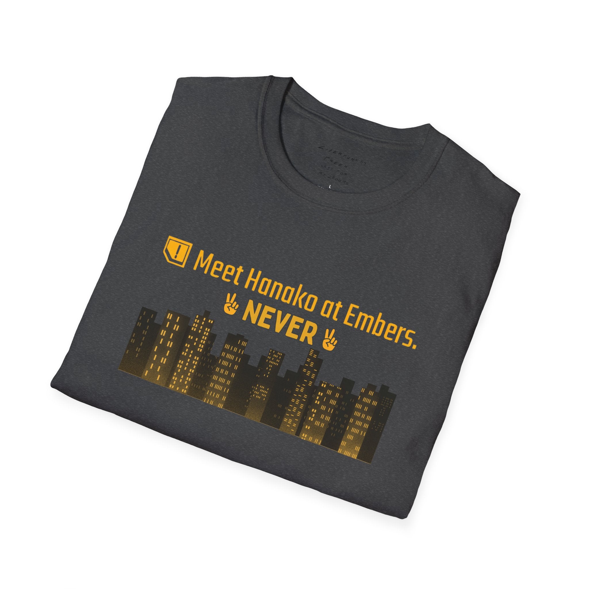 Meet Hanako at Embers Never T-Shirt | CyberpunkHQ Gear