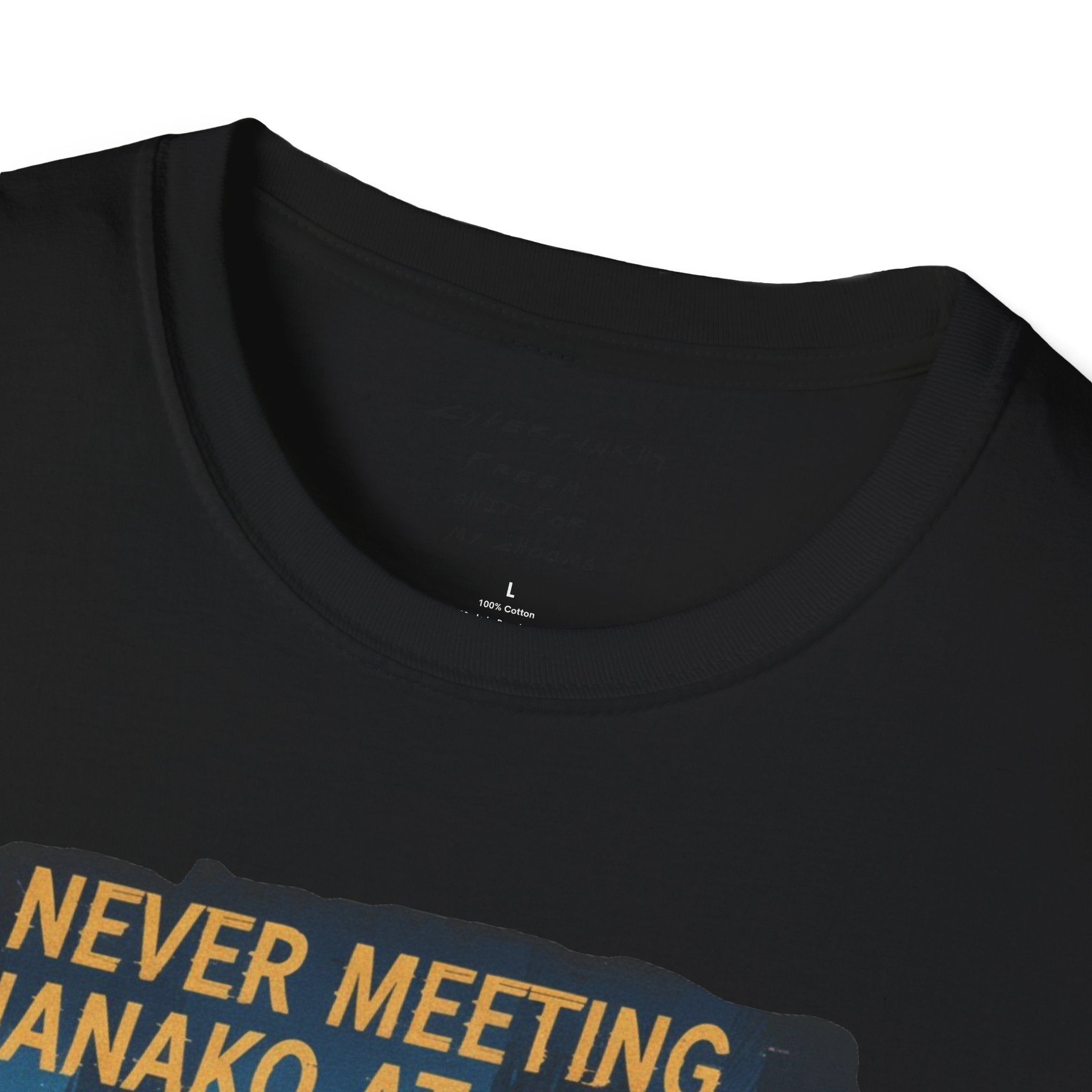 Never Meeting Hanako at Embers T-Shirt | Cyberpunk City Silhouette