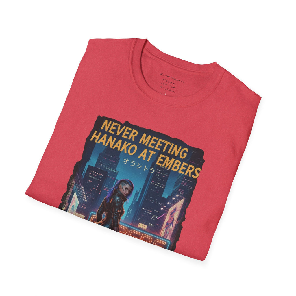 Never Meeting Hanako at Embers T-Shirt | CyberpunkHQ Gear