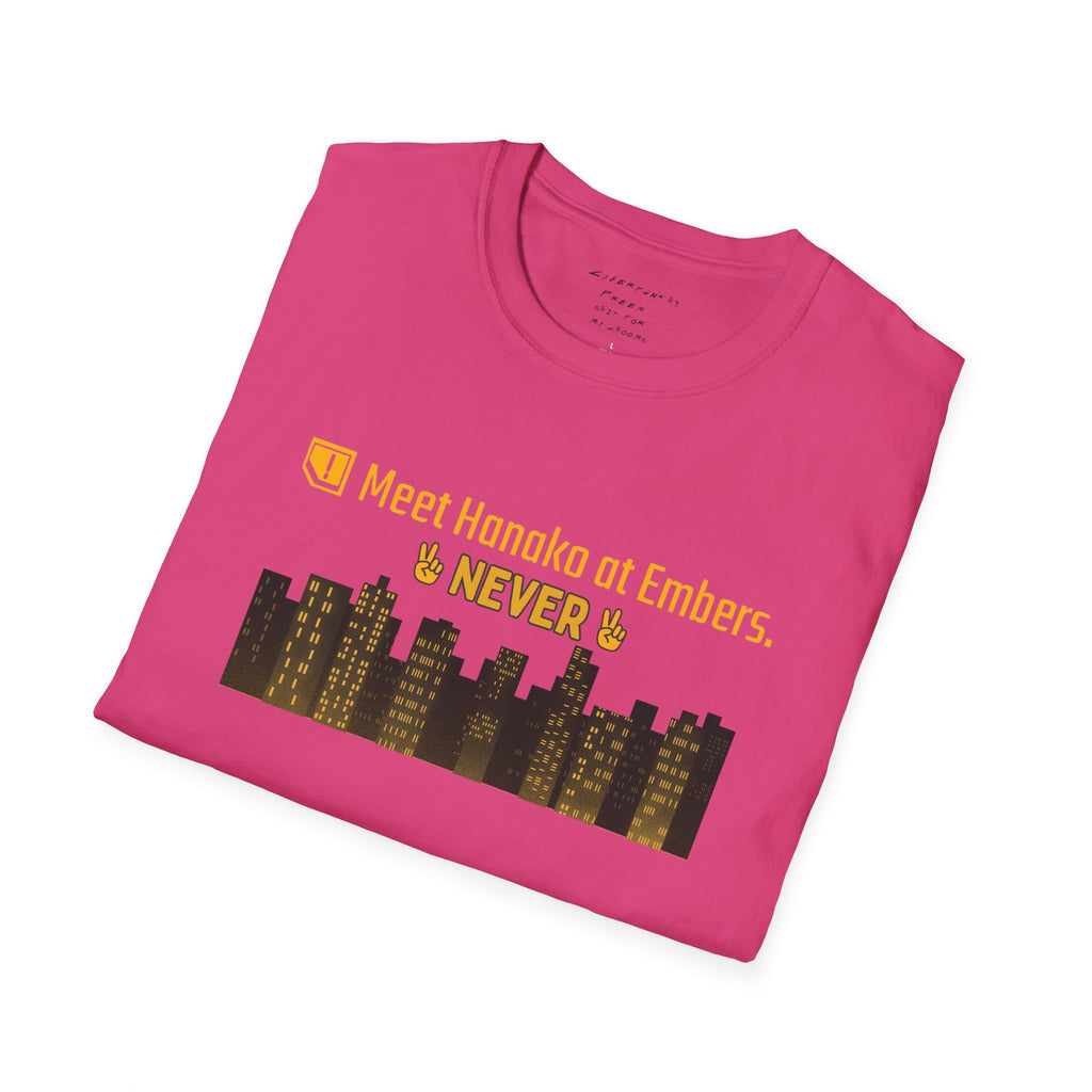 Meet Hanako at Embers Never T-Shirt | CyberpunkHQ Gear