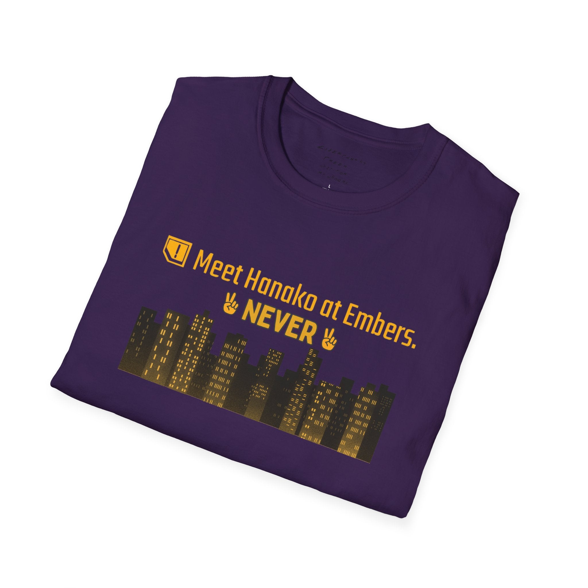Meet Hanako at Embers Never T-Shirt | CyberpunkHQ Gear